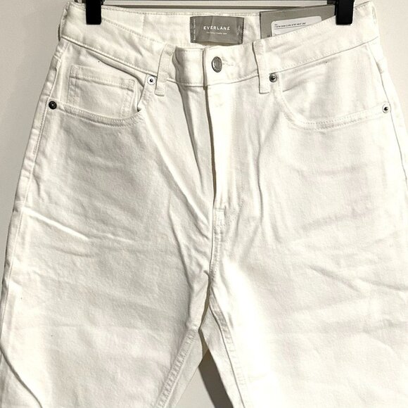 NWT Everlane The Curvy Cheeky Jean in White - Size 28 Crop - Picture 5 of 11